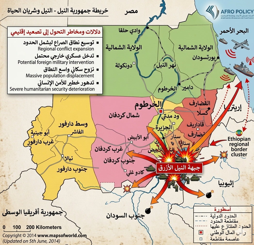 جبهة النيل الأزرق دلالات ومخاطر التحول إلى تصعيد إقليمي